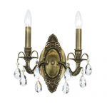 Crystorama-5562-AB-CL-SAQ-Crystal-Accents-Two-Light-Bathroom-Lights-from-Dawson-collection-in-Brass-Antiquefinish-550-inches-0