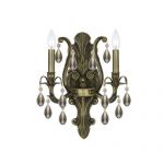 Crystorama-5563-AB-GTS-Crystal-Accents-Two-Light-Wall-Sconce-from-Dawson-collection-in-Brass-Antiquefinish-750-inches-0