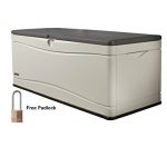 Deck-Box-Patio-Pool-Storage-Premium-Waterproof-Bench-Seat-130-Gallon-Extra-Large-Outdoor-BrownBlack-With-Free-Padlock-0