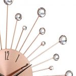 Deco-79-85517-Wall-Clock-with-Clear-Crystal-Accents-15-Round-Iron-Burst-Design-Diameter-CopperBlack-0-0