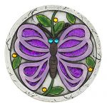 Decor-and-More-Store-Set-of-5-Beautiful-Vibrant-Purple-Glitter-Butterfly-Cement-Garden-Stepping-Stone-Yard-Decor-0