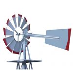 Decorative-8-Foot-Ornamental-Durable-Steel-Yard-Garden-Windmill-Weather-Vane-Most-Powerful-Design-with-No-Batteries-or-Electrical-Outlets-Needed-Spinner-is-Weather-Resistant-4-Leg-Designed-Silver-0-1