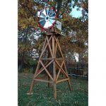 Decorative-Red-Wood-Backyard-Windmill-10-ft-0
