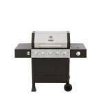 Dyna-Glo-5-Burner-Open-Cart-LP-Gas-Grill-in-Stainless-Steel-and-Black-with-Side-Burner-0