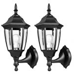 EMART-Outdoor-Porch-Light-LED-Exterior-Wall-Light-Fixtures-Special-Handling-Anti-Corrosion-Plastic-Material-Waterproof-Security-Lamp-for-Wall-Garage-Front-Porch-2-Pack-0