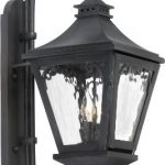 Elk-6711-C-10-by-26-Inch-Manor-2-Light-Outdoor-Wall-Lantern-with-Water-Glass-Shade-Charcoal-Finish-0