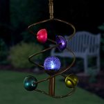 Exhart-Moving-Art-Solar-Wind-Spinner-Changes-Colors–White-Glass-Ball-Wind-Spinner-wMobile-Art-Helix-Design-Rainbow-Spectrim-8in-l-x-8in-w-x-15in-h-Metal-Wind-Spinner-Spinning-Mobile-Art-Decor-0-0