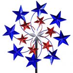 Exhart-Star-Spangled-Garden-Spinner-Metal-and-Resin-Metalic-Paint-Kinetic-Red-White-and-Blue-20-L-x-7-W-x-83-H-0