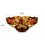 FUMAT-Tiffany-Wall-Lamp-Stained-Glass-Flower-Retro-Art-Wall-Sconce-Lighting-Fixtures-E26-2-Lights-LED-Bathroom-Mirror-Front-Light-Wall-Light-for-Bedroom-0-0