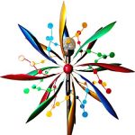 Fancy-Gardens-7-foot-tall-Festive-Flower-Wind-Spinner-with-Solar-Ball-Decorative-Lawn-Ornament-Wind-Mill-Unique-Outdoor-Lawn-and-Garden-Dcor-Solar-wind-spinner-0