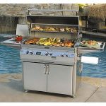 Fire-Magic-Echelon-Diamond-E790s-Propane-Gas-Bbq-Grill-With-Single-Side-Burner-And-One-Infrared-Burner-On-Cart-0