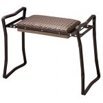 Flexrake-Garden-Kneeler-Seat-Steel-Bench-Stool-With-Kneeling-Pad-in-Black-and-Brown-Colors-0