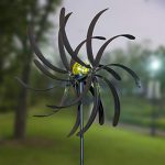 GIGALUMI-Solar-Wind-Spinner-with-Crackle-Glass-Ball-Solar-Lights-255-Dia-Bronze-Powder-Coated-Finish-Dual-Rotors-Wind-Sculpture-for-Yard-Art-or-Garden-Decoration-0-0