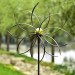 GIGALUMI-Solar-Wind-Spinner-with-Crackle-Glass-Ball-Solar-Lights-255-Dia-Bronze-Powder-Coated-Finish-Dual-Rotors-Wind-Sculpture-for-Yard-Art-or-Garden-Decoration-0