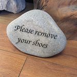 Garden-Age-Supply-Please-remove-your-shoes-Engraved-Stone-Sign-Inspirational-Sandblast-Perfect-Gorgeous-Unique-Gift-Ideas-Natural-River-Rock-0-0