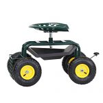 Garden-Cart-Rolling-Work-Seat-with-Tool-Tray-Heavy-Duty-Gardening-Planting-New-0