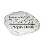 GiftsForYouNow-Planted-with-Love-Large-Personalized-Memorial-Garden-Stone-11-W-Resin-Waterproof-IndoorOutdoor-0