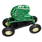 Green-Adjustable-Height-Rolling-Garden-Cart-Work-Seat-Capacity-300-Lbs-w-360-Degree-Swivel-Seat-0