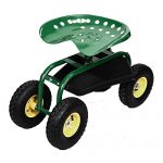Green-Rolling-Garden-Cart-Work-Seat-Tool-Tray-Planting-Gardening-Heavy-Duty-113-0-0