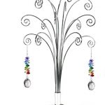 HOHIYA-Hanging-Crystal-Suncatchers-Ball-Garden-Guardian-Angel-Butterfly-Prisms-Pendant-Drop-Rainbow-Maker-Feng-Shui-Party-Home-Decoraions-Rotating-Display-Hanger-Hook-Stand-1675inchSilver-0-0