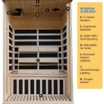 Hanko-2-Person-Pre-Built-FAR-Infrared-Sauna-6-Premium-Carbon-Heaters-High-Quality-Hemlock-Wood-Construction-Built-In-MP3AUXCDAMFM-Stereo-Speakers-7-Color-Therapy-Light-Backrests-Towel-Hooks-Magazine-R-0-0