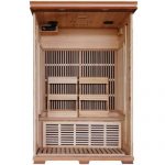 Hanko-2-Person-Pre-Built-FAR-Infrared-Sauna-Superior-Cedar-Construction-for-the-Highest-Quality-Spa-Experience-6-Infra-Wave-Carbon-Composite-Heaters-Built-In-MP3AUXCDFM-Stereo-with-Speakers-7-Color-Th-0-0