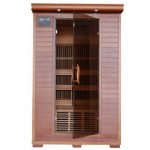 Hanko-2-Person-Pre-Built-FAR-Infrared-Sauna-Superior-Cedar-Construction-for-the-Highest-Quality-Spa-Experience-6-Infra-Wave-Carbon-Composite-Heaters-Built-In-MP3AUXCDFM-Stereo-with-Speakers-7-Color-Th-0