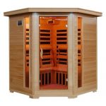 Hanko-4-Person-Pre-Built-Corner-FAR-Infrared-Sauna-High-Quality-Hemlock-Construction-for-a-Luxurious-Spa-Experience-10-Premium-Infra-Wave-Carbon-Composite-Heaters-Built-In-MP3AUXCDFM-Stereo-with-Speak-0