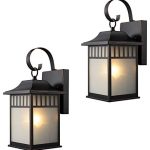 Hardware-House-21-2502-22-9517-Outdoor-Patio-Porch-Wall-Mount-Exterior-Lighting-Lantern-Fixtures-with-Frosted-Glass-Twin-Pack-0
