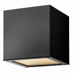 Hinkley-1769SK-Contemporary-Modern-Two-Light-Outdoor-Wall-Mount-from-Kube-collection-in-Blackfinish-0