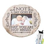 HomeCricket-Gift-Included-Garden-Memorial-Remembrance-Tribute-Photo-Stone-Plaque-Not-a-Day-Goes-By-FREE-Bonus-Water-Bottle-by-0