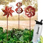 HomeCricket-Gift-Included-Garden-Wind-Spinners-Rustic-Copper-Windmill-Lawn-Decoration-Set-of-3-Free-Bonus-Water-Bottle-by-Home-Cricket-0