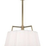 Humphrey-4-Light-Pendant-Aged-Brass-Finish-with-White-Faux-Silk-Shade-0