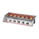 ITOPKITCHEN-6-Burner-LPG-Gas-BBQ-Grill-Stainless-Steel-Material-Adjustable-Height-GlassSteel-Cover-YellowSilver-Color-0