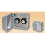 Infratech-120-V-Double-Flush-Mount-Regulator-with-Gang-Box-and-Waterproof-cover-0