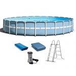 Intex-24ft-X-52in-Prism-Frame-Pool-Set-with-Filter-Pump-Ladder-Ground-Cloth-Pool-Cover-0