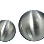 JARDIN-BALL-SET-MATT-9-cm-13-cm-INOX-ARGENT-Floating-Ball-BALL-METAL-Dekokugel-0