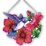 Joan-Baker-Designs-SSC1026-Hummingbird-and-Petunia-Art-Glass-Suncatcher-0
