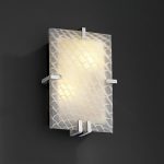 Justice-Design-Group-FSN-5551-Clips-Clips-Rectangle-Wall-Sconce-ADA-Polished-Chrome-with-Weave-Shade-0