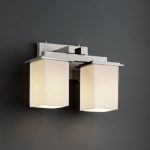 Justice-Design-Group-FSN-8672-Montana-2-Light-Bathroom-Bar-Fixture-from-the-Fusi-Polished-Chrome-with-Ribbon-Shades-0
