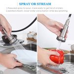 Kitchen-Faucet-cUPC-Certificated-Sarissa-Brushed-Nickel-Single-Handle-Pull-Down-Sprayer-Kitchen-Sink-Faucet-with-Deck-Plate-High-Arc-Stream-and-Spray-for-Commercial-and-Home-0-1