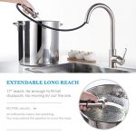 Kitchen-Faucet-cUPC-Certificated-Sarissa-Brushed-Nickel-Single-Handle-Pull-Down-Sprayer-Kitchen-Sink-Faucet-with-Deck-Plate-High-Arc-Stream-and-Spray-for-Commercial-and-Home-0-2