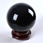 LONGWIN-200mm8-inch-Black-Obsidian-Divination-Sphere-Crystal-Ball-Free-Wooden-Stand-0-0