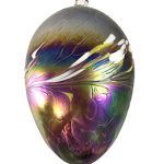 Large-Hand-Blown-Glass-Rainbow-Purple-Galaxy-Hanging-Egg-Shaped-Garden-Ornament-Gazing-Ball-13-0