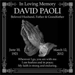 Lazzari-Collections-Custom-Made-Personalized-Praying-Hands-Memorial-12×12-Inch-Engraved-Black-Granite-Grave-Marker-Headstone-Stone-Plaque-DP1-0