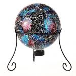 Lilys-Home-Colorful-Mosaic-Glass-Gazing-Ball-Designed-with-a-Stunning-Holographic-Crackle-Mosaic-Pattern-to-Bring-Color-and-Reflection-to-Any-Home-and-Garden-Purple-Blue-and-Green-10-Diameter-0-1