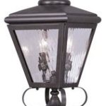 Livex-Lighting-2032-07-Outdoor-Post-with-Clear-Water-Glass-Shades-Bronze-0