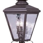 Livex-Lighting-2034-07-Outdoor-Post-with-Clear-Water-Glass-Shades-Bronze-0