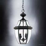 Luxury-Colonial-Outdoor-Pendant-Light-Large-Size-19H-x-11W-with-Tudor-Style-Elements-Versatile-Design-High-End-Black-Silk-Finish-and-Beveled-Glass-UQL1157-by-Urban-Ambiance-0-2
