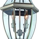 Luxury-Colonial-Outdoor-Post-Light-Large-Size-21H-x-11W-with-Tudor-Style-Elements-Versatile-Design-Classy-Aged-Silver-Finish-and-Beveled-Glass-UQL1149-by-Urban-Ambiance-0